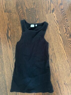 Sunday Best Black Ribbed Scoop Tank